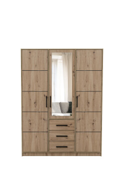 Šatní skříň Kos D3 Barva korpusu: Dub - Artisan, Rozměry: 150 cm, Dveře: Dub-Artisan
