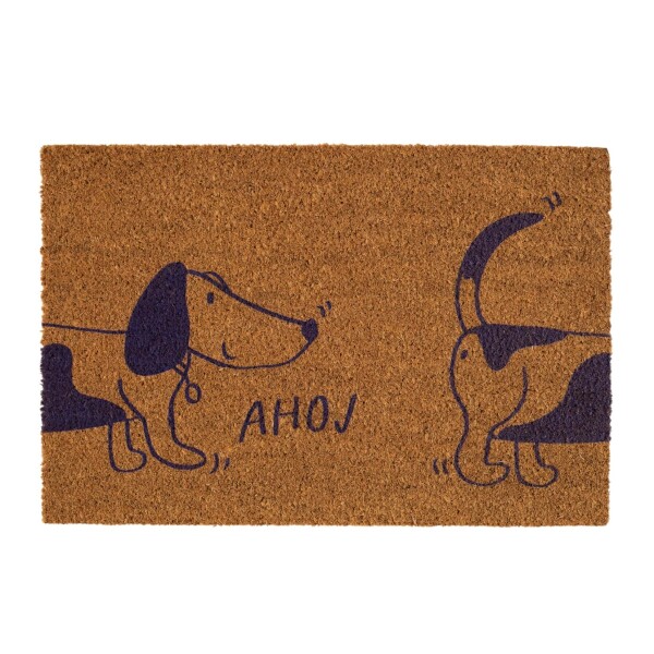 Bella Rose Rohožka z kokosových vláken Pes / Ahoj, přírodní barva