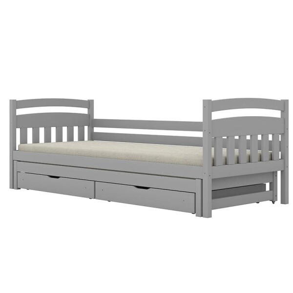 Postel Tosia přistýlka + zásuvky 80x180 šedá