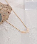 Ocelový náhrdelník se sladkovodními perlami Ysa - chirurgická ocel, Zlatá 42 cm + 5 cm (prodloužení)