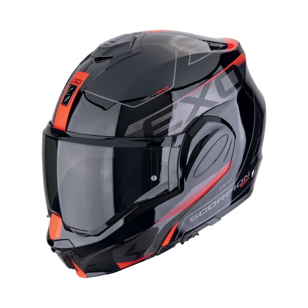 Moto přilba Scorpion Exo-Tech Evo Traveller černo/červená - Xxl
