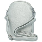 Trendy dámská koženková crossbody kabelka Kirké, stříbrná