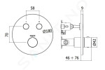 PAFFONI - Compact Box Termostatická baterie pod omítku, pro 2 spotřebiče, nerez CPT018ST