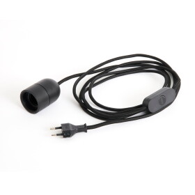 HAY Kabel s objímkou pro stolní lampu Common – Soft Black, černá barva, plast