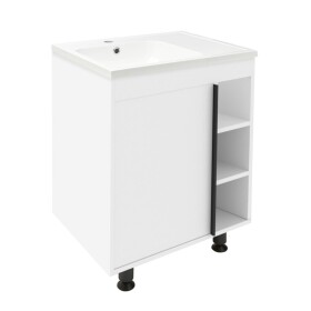 Koupelnová skříňka s umyvadlem Naturel Lucca 59x70x45 cm bílá lesk LUCCA60W LUCCA60W