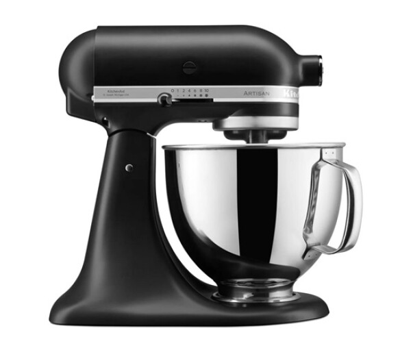 KitchenAid Artisan 5KSM125EBM Kuchyňský robot - 10 rychlostí, planetární systém, celokovová konstrukce, matná černá