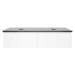 Koupelnová skříňka s žulovou krycí deskou SAT B-WAY 119x30x45 cm bílá lesk BWAY120WZ BWAY120WZ