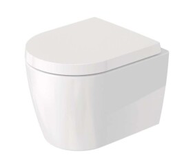 DURAVIT - ME by Starck Závěsné WC se sedátkem SoftClose, Rimless, DuraShield, bílá 453009AAA1