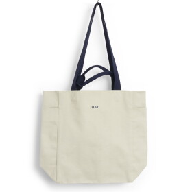 HAY Bavlněná taška Tote Bag Medium Grey, krémová barva, textil