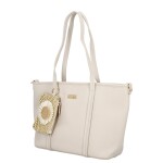 Trendy dámská koženková kabelka na rameno Felicia, béžová