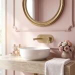 REA - Podomítková umyvadlová baterie Arcos Brush Gold REA-B6977