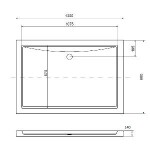 KERRA - Univerzální vanička VICTOR 120x80/14 cm 5907548111869
