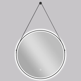 CERANO - Koupelnové LED zrcadlo Rotondo, kovový rám - černá matná - Ø 60 CER-NT2805Y-60
