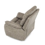 TV a relaxační křeslo s manuálním ovládáním, potah lanýžová látka v dekoru vintage