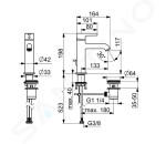 HANSA - Vantis Style Elektronická umyvadlová baterie, bateriové napájení, matná černá 5460220933