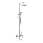 Mereo Termostatická baterie s talířovou kulatou slim sprchou, nerez CB60104TSC