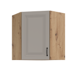 Horní rohová skříňka Stilo 60x60 GN-72 1F (45°) Barva korpusu: Dub artisan, Barva dvířek: Bílá