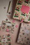 Rifle Paper Co. Kroužkový linkovaný blok Ditsy Dahlia, krémová barva, papír