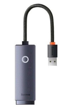 Baseus WKQX000013 Lite Series Síťový adaptér USB-A (M) - RJ45 (F) šedá / 100Mbps (WKQX000013)