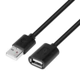 Prodlužovací kabel USB AM-AF černý / Prodlužovací kabel / AM-AF / 1,8 m (AKTBXPU1PAAW18B)