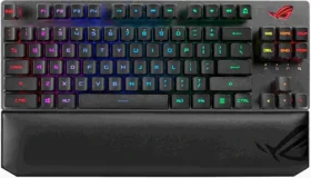 ASUS ROG Strix Scope RX TKL WD (FR) černá / Herní klávesnice / USB-A+BT 5.2+RF 2.4GHz / ROG RX RED / RGB / FR layout (90MP02J0-BKFA00)