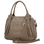 Módní dámská kožená kabelka do ruky Hannah, taupe
