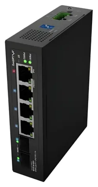 Lanberg ILGE-4P-2S-90 / Switch průmyslový / 4x 1Gb PoE / 2x SFP / DIN / 90 W (ILGE-4P-2S-90)