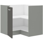 Spodní rohová skříňka Artisan 90x90 DN 2F BB Barva korpusu: Dub artisan, Barva dvířek: Cappucino lesk