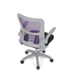 Dětská židle, výškově nastavitelná, fialová síťovina, KA-K2008 PUR