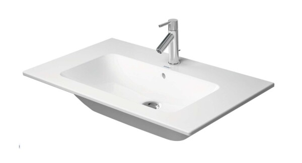 DURAVIT - ME by Starck Umyvadlo 83x49 cm, s přepadem, otvor pro baterii, DuraShield, bílá 233683AA00