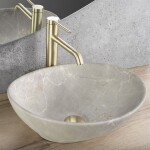 REA - Umyvadlo na desku Sofia Beige Matt REA-U6360