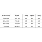 MEXEN - Exo sprchové dveře křídlové 70, transparent, chrom 814-070-000-01-00
