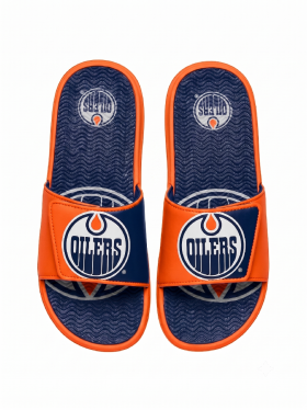 FOCO Pánské pantofle Edmonton Oilers NHL Colorblock Slipper Velikost: S = 39-41 EU