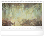 Nástěnný kalendář 2027 Notique Slovanská epopej Alfons Mucha, 48 x 33 cm