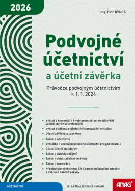 ANAG Podvojné účetnictví a účetní závěrka – Průvodce podvojným účetnictvím k 1. 1. 2026 - Ing. Petr Ryneš