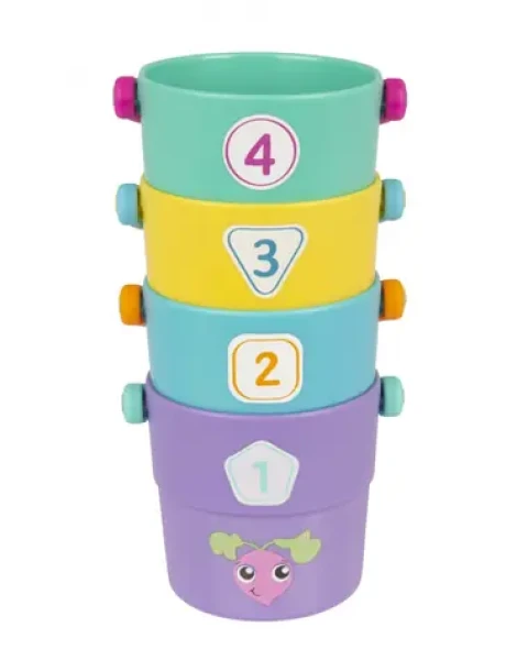 Playgro Počítání s barevnými skládacími kyblíčky