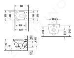 DURAVIT - Soleil by Starck Závěsné WC, Rimless, HygieneGlaze, bílá 2590092000