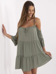Dámské šaty-TW-SK-BI-80840.20 khaki S