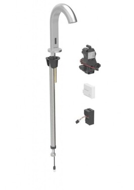 GEBERIT - Piave Elektronický umyvadlový ventil, síťové napájení, easy to clean, kartáčovaná nerez 116.181.SN.1