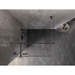 MEXEN/S - Lunar T sprchový kout dveře křídlové levá 70 x 70, transparent, grafit kartáčovaná 834T-070-070-66-00-L