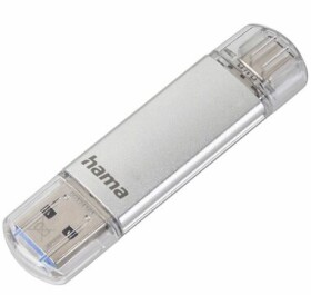 Hama Flash Pen Laeta 32 GB stříbrná / Flash disk / USB-A USB-C 3.1 / čtení: až 40 MBs (124162)