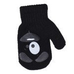BeSnazzy pletené dětské rukavičky zateplené s obrázkem - chlapecké - černé, velikost: 12cm