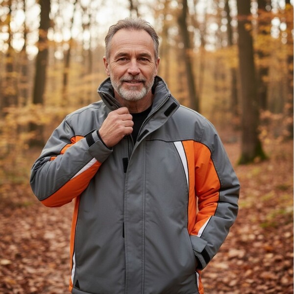 Bunda ODESSA PAD šedo-oranžová L šedo-oranžová