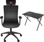 Genesis Astat 200 G2 + Holm 200 RGB černá / Herní křeslo a stůl / 113×60 cm (M-9121101)