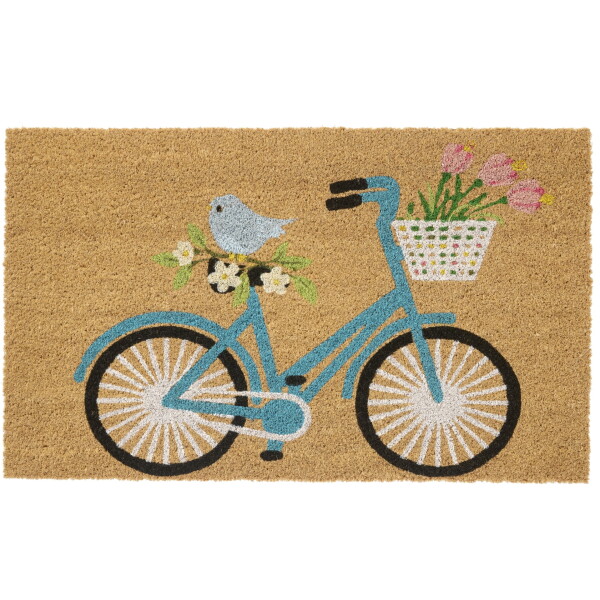 Ib Laursen Rohožka z kokosového vlákna Bicycle 45 × 75 cm, přírodní barva