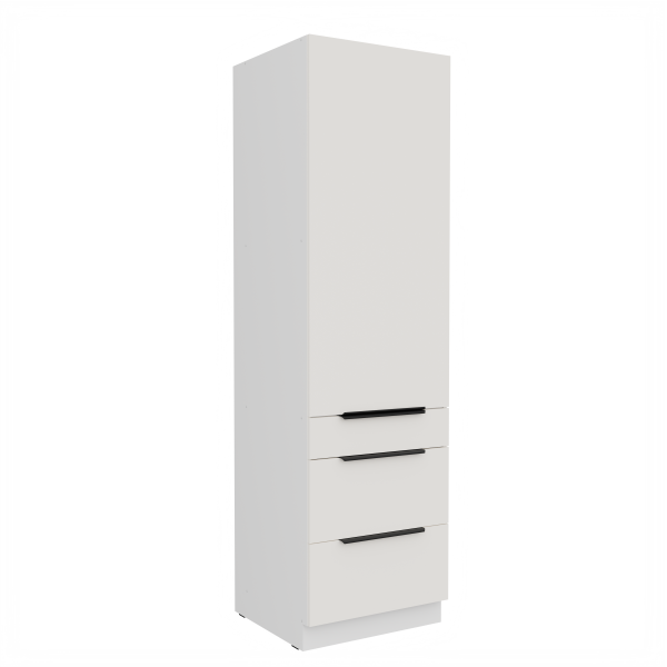 Vysoká potravinová skříňka Aria 60 DKS-210 3S 1F - Premium Box Barva korpusu: Bílá, Barva dvířek: WH - Crystal white AFM