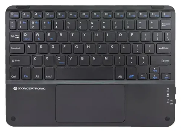 Conceptronic Klávesnice s touchpadem černá / Bezdrátová klávesnice / touchpad / Bluetooth 5.4 / US layout (TOBIN01BUS)