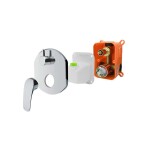 Mereo Sprchová podomítková baterie s trojcestným přepínačem, Pego, Mbox, hranatý kryt, chrom CB60157PC