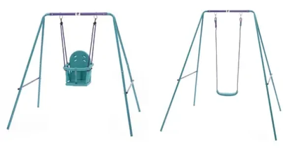 PLUM Set kovových houpaček 2v1 modrá