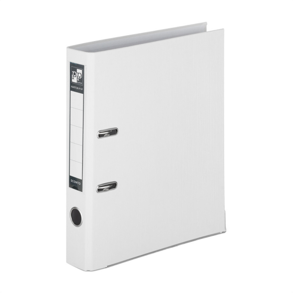 Pákový pořadač A4 5cm SCONTO, poloplast - bílý
